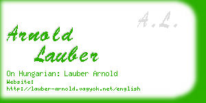 arnold lauber business card